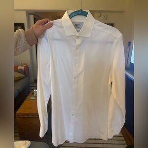 Charles Tyrwhitt Classic White Shirt. 16/35. Non iron slim fit.